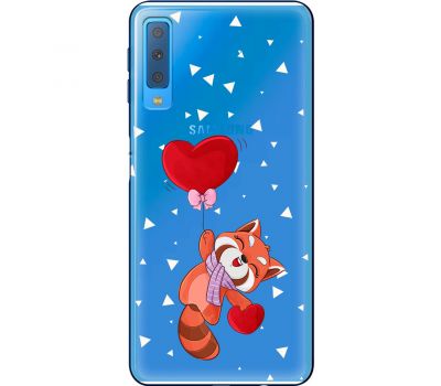 Чохол для Samsung A7 2018 (A750) MixCase день закоханих єнот та кулька