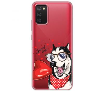 Чохол для Samsung A02s (A025) MixCase день закоханих закоханий собака