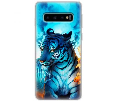 Чохол для Samsung Galaxy S10 (G973) MixCase звірі білий тигр