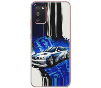 Чохол для Samsung Galaxy A02s (A025) MixCase авто бмв на синьому