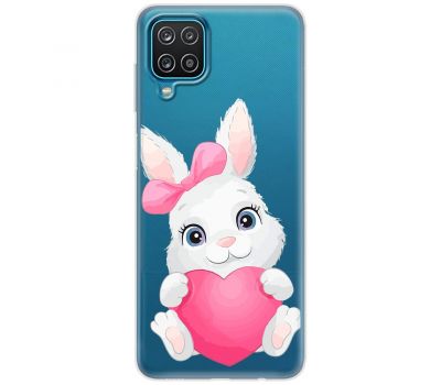 Чохол для Samsung Galaxy A12 / M12 MixCase день закоханих заєць із серцем