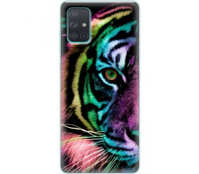 Чохол для Samsung Galaxy A71 (A715) MixCase звірі кольоровий тигр