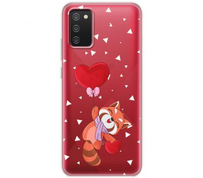 Чохол для Samsung A02s (A025) MixCase день закоханих єнот та кулька