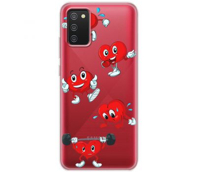 Чохол для Samsung A02s (A025) MixCase день закоханих смайлик серце