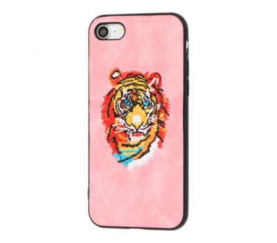 Чохол Embroider для iPhone 7/8 Animals Soft тигр