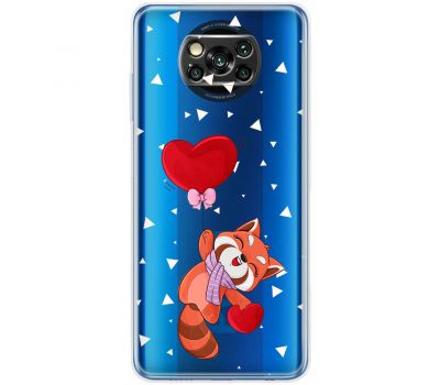 Чохол для Xiaomi Poco X3 / X3 Pro MixCase день закоханих єнот та кулька