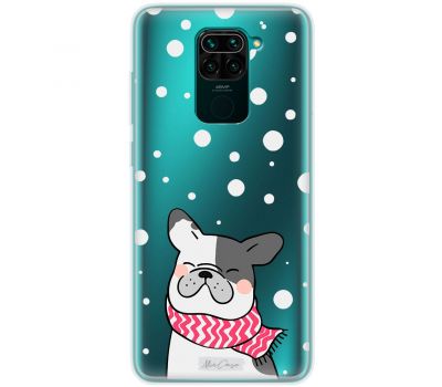 Чохол для Xiaomi Redmi Note 9 MixCase новий рік собака в шалику