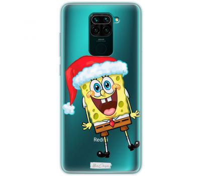 Чохол для Xiaomi Redmi Note 9 MixCase новий рік губка боб