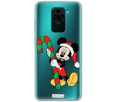 Чохол для Xiaomi Redmi Note 9 MixCase новий рік міккі з палицею