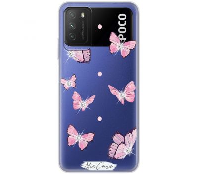 Чохол для Xiaomi Poco M3 Mixcase стрази дизайн 4