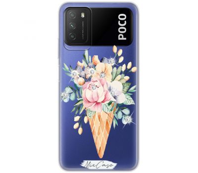 Чохол для Xiaomi Poco M3 Mixcase стрази дизайн 13