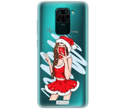 Чохол для Xiaomi Redmi Note 9 MixCase новий рік снігуронька