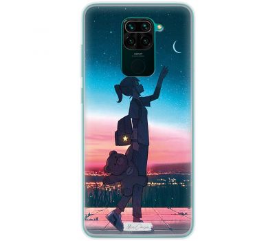 Чохол з аніме для Xiaomi Redmi Note 9 Mixcase дівчинка з ведмедиком