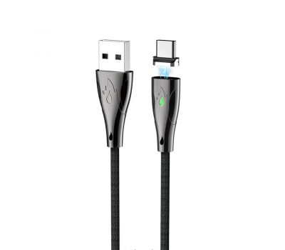 Кабель USB Hoco U75 Blaze magnetic Type-C 3A 1.2m чорний