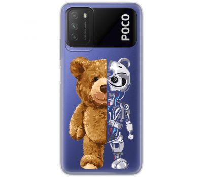 Чохол для Xiaomi Poco M3 MixCase робот ведмідь