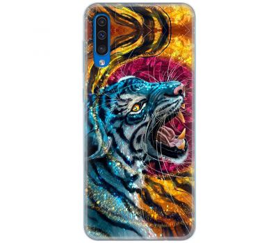 Чохол для Samsung Galaxy A50/A50s/A30s MixCase звірі білий тигр у квітах