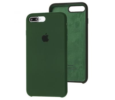 Чохол Silicone для iPhone 7 Plus / 8 Plus case зелений / black green