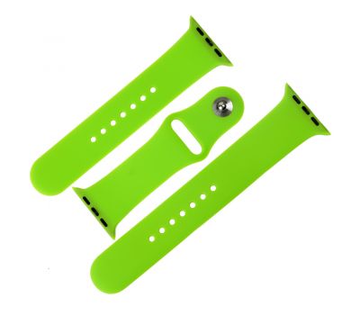 Ремінець для Apple Watch 42-44mm Band Silikone Two - Piece shiny green