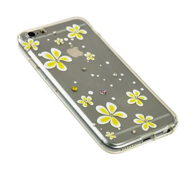 Чохол для iPhone 6 зі стразами жовті квіти 2819345