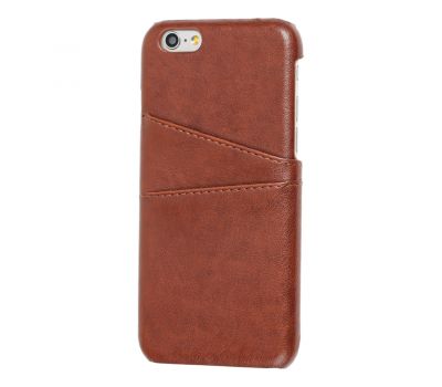 Чохол Card Holder для iPhone 6 коричневий з кишенею під карту