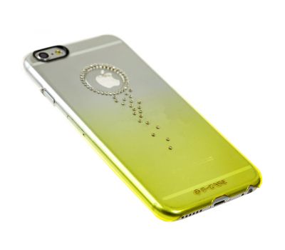 Чохол G-Case Fashion для iPhone 6 із стразами жовто прозорий 2820056