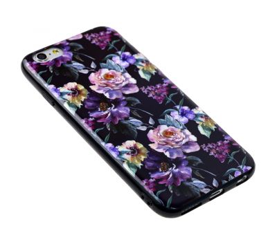 Чохол Glossy Flowers для iPhone 6 чорний 2820103