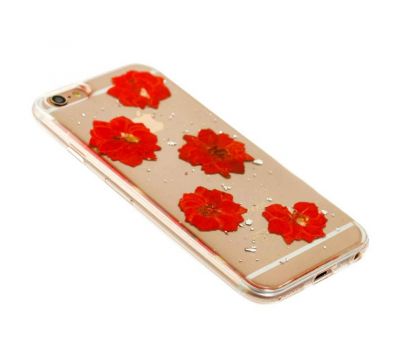 Чохол Nature Flowers для iPhone 6 червоні квіти 2820688