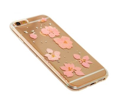 Чохол Nature Flowers для iPhone 6 рожеві квіти 2820691