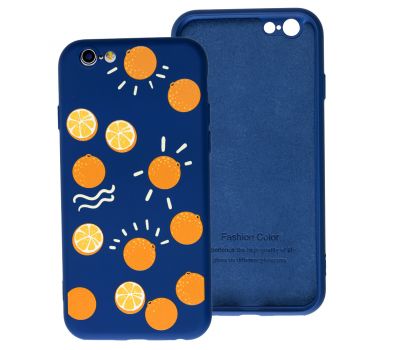 Чохол для iPhone 6 / 6s Liquid "апельсин" синій