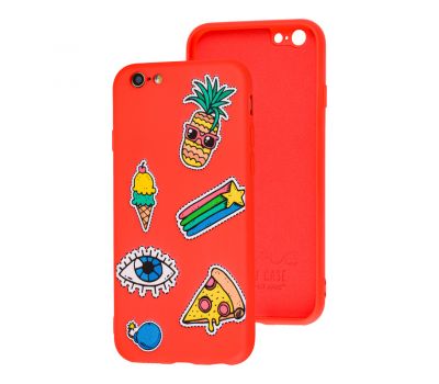 Чохол для iPhone 6/6s Wave Fancy color style pineapple/red