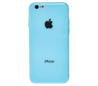 Чохол New glass для iPhone 6/6s блакитний