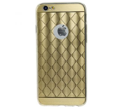 Чохол для iPhone 6 імітація металу гравіювання золотистий