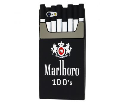 3D чохол Marlboro для iPhone 6 чорний сигарети