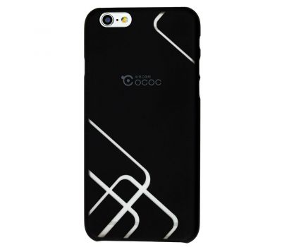 Чохол Cococ для iPhone 6 чорний з білим візерунком