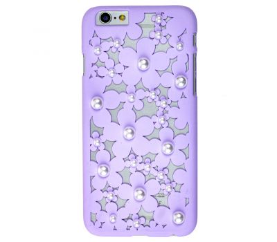 Чохол для iPhone 6 ромашки фіолетовий перли