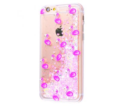 Чохол для iPhone 6 Plus блискітки вода New світло-рожевий "фламінго"