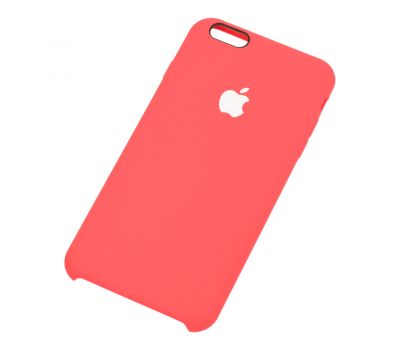 Чохол silicone case для iPhone 6 Plus яскраво-рожевий біле яблуко 2824695