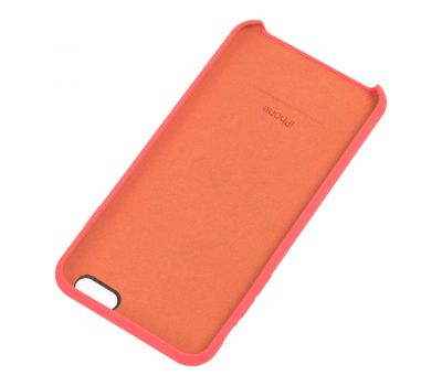 Чохол silicone case для iPhone 6 Plus яскраво-рожевий біле яблуко 2824696