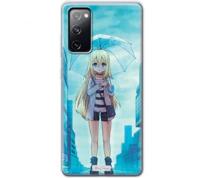 Чохол із аніме для Samsung Galaxy S20 FE (G780) MixCase дівчинка з парасолькою блакит