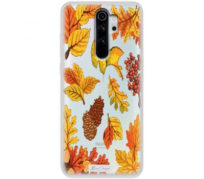 Чохол для Xiaomi Redmi Note 8 Pro MixCase осінь шишки листочки