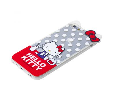 Чохол для iPhone 6 Hello Kitty силікон прозоро/червоний 2826612