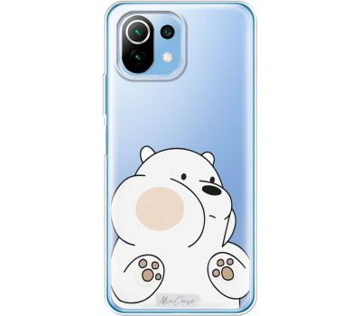 Чохол для Xiaomi Mi 11 Lite MixCase мультики білий ведмедик
