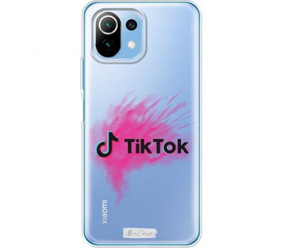 Чохол для Xiaomi Mi 11 Lite TikTok логотип на рожевому