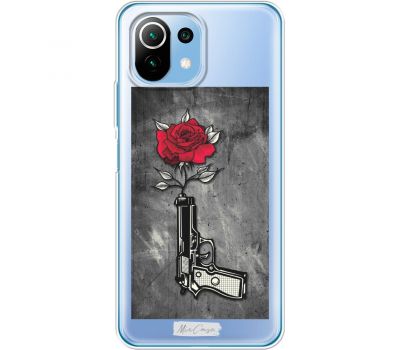Чохол для Xiaomi Mi 11 Lite Mixcase військові троянда в дулі пістолет