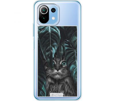 Чохол для Xiaomi Mi 11 Lite MixCase тварини кіт у лісі