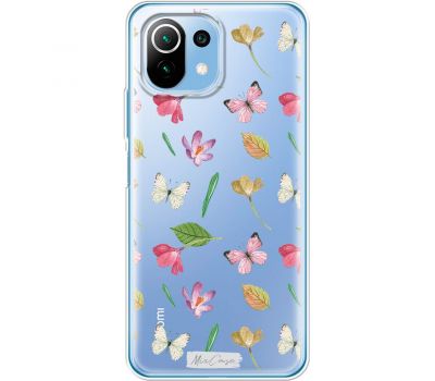 Чохол для Xiaomi Mi 11 Lite MixCase метеликові квіти