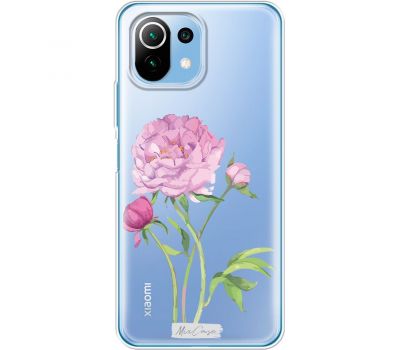 Чохол для Xiaomi Mi 11 Lite MixCase квіти рожева квітка
