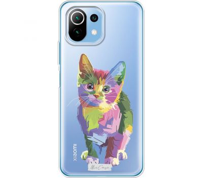 Чохол для Xiaomi Mi 11 Lite MixCase тварини кольорове кошеня
