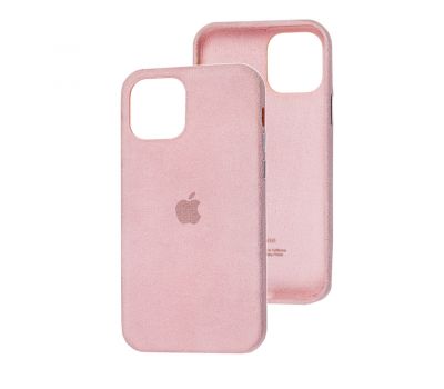 Чохол для iPhone 12/12 Pro Alcantara 360 рожевий / pink