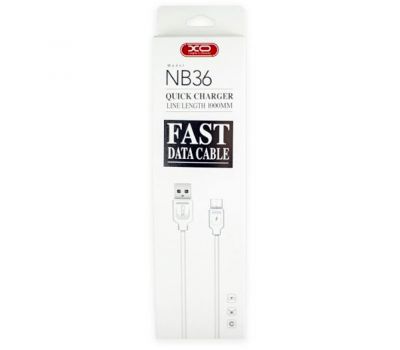 Кабель USB XO NB36 microUSB 2.1A 1m белый 2831838